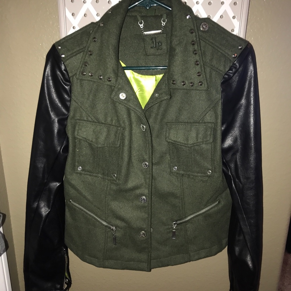 Green leather jacket